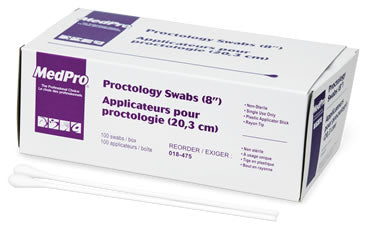 AMG 018-475 (CS10) BX/100 PROCTOLOGY SWAB 8", NON-STERILE, LARGE, RAYON TIPPED, PLASTIC SHAFT