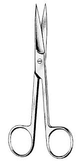 AMG 508-122 EA/1 SCISSORS O.R. QUALITY 5" STRAIGHT SHARP/SHARP SIDED STAINLESS STEEL (NON-RETURNABLE)