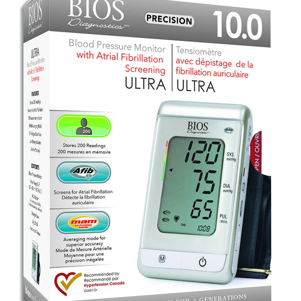 BIOS Medical Ultra Blood Pressure Monitor With AFIB Screening (Precision  10.0)