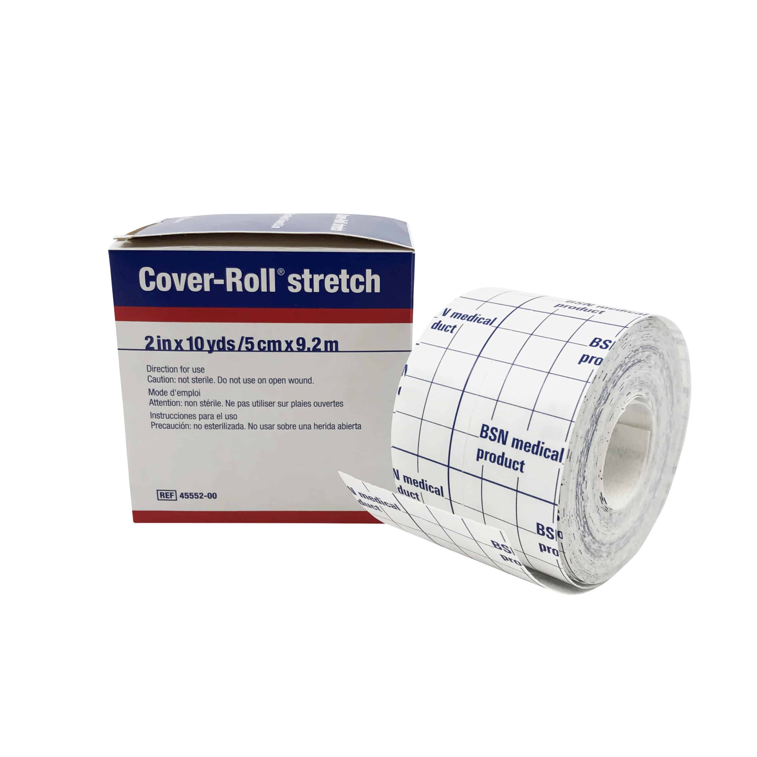 BSN 4555200 (CS12) BX/1  COVER-ROLL STRETCH NON-WOVEN ADHESIVE FIXATION SHEET 5CM X 9.2M