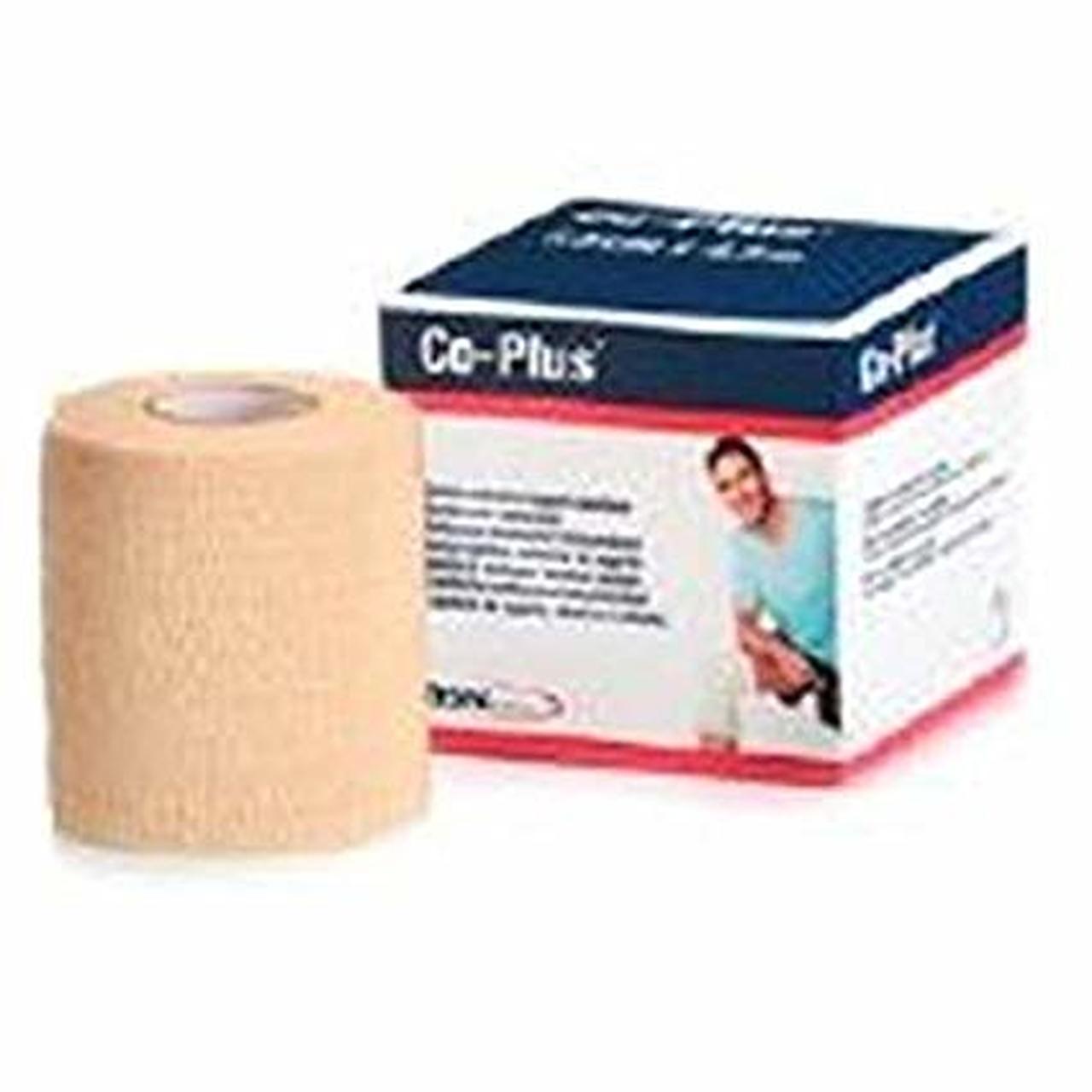 BSN 7210014 BX/60 CO-PLUS LATEX FREE ELASTIC COHESIVE BANDAGE 2.5CM X 4.5M (STRETCHED), BEIGE