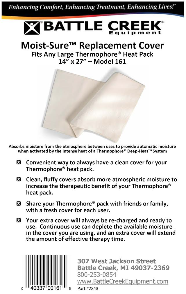 BTL 161 EA/1 FLEECE MOIST-SURE COVER LARGE/14IN X 27IN