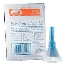 COL 505421 BX/100 5290 FREEDOM CLEAR LS LONG SEAL SILICONE SELF-ADHERING MALE EXTERNAL CATHETER, SIZE MEDIUM (28MM)