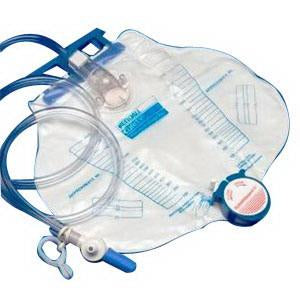 KND 6300 EA/1 CURITY ANTI-REFLUX BEDSIDE DRAINAGE BAG, 2000ML