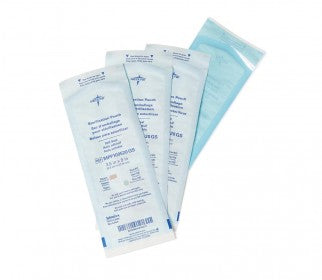 MDL MPP100520GS BX/200 SELF-SEAL STERILIZATION POUCH 3 1/2 x 9" FOR STEAM AND GAS ONLY COLOR CHANGE INDICATOR PREFOLDED