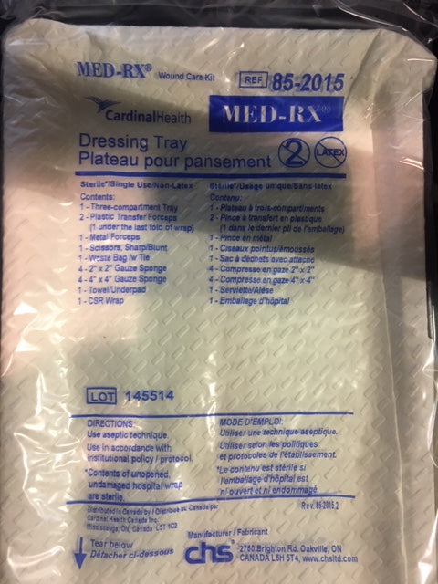 MEDRX 85-2015 (30/CS) EA/1 WOUND CARE DRESSING TRAY