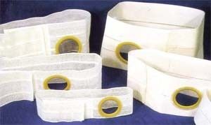 NUH 6332-C EA/1 NU-FORM REGULAR ELASTIC 6" SUPPORT BELT LG (36-41") LEFT-SIDE 3 1/4" CENTERED OPENING WHITE (NON-RETURNABLE)